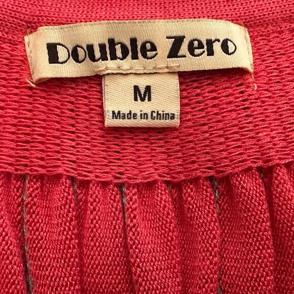 Double Zero Coral & Gray Striped Knit Top Women's Size Medium - Picture 7 of 10